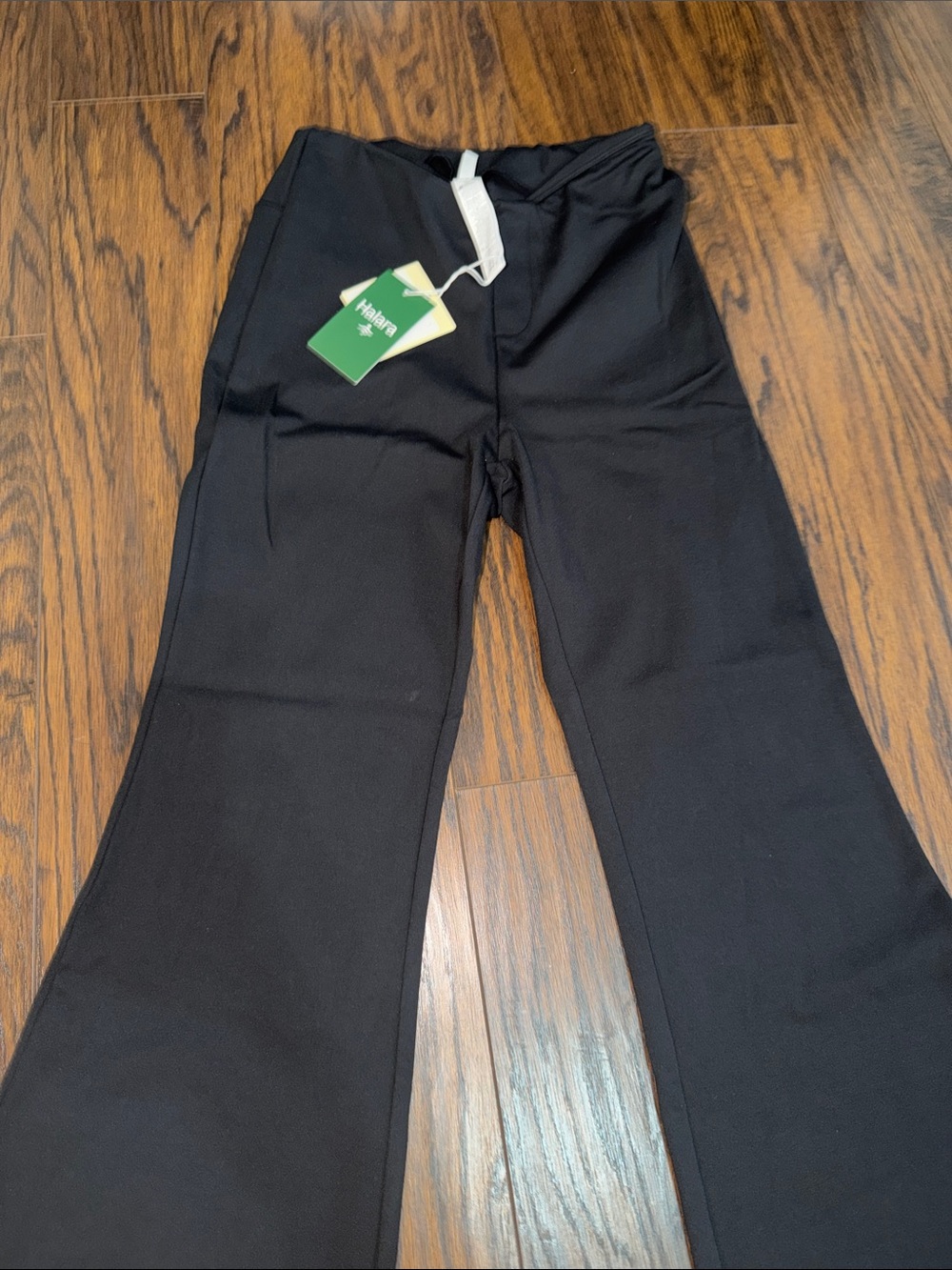 Halara Black Flared High Waist V front Active Pants - Picture 4 of 8